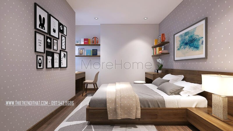 Giường ngủ gỗ hiện đại Giường ngủ gỗ hiện đại