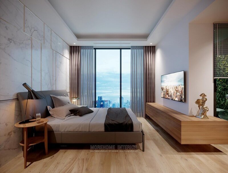 Đá ốp tường vân mây - điểm nhấn hoàn mỹ cho không gian phòng ngủ của gia đình bạn Đá ốp tường màu trắng