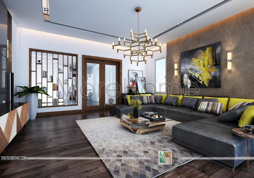 Kính cường lực là yếu tố lấy được ánh sáng tự nhiên cho căn phòng tràn đầy năng lượng