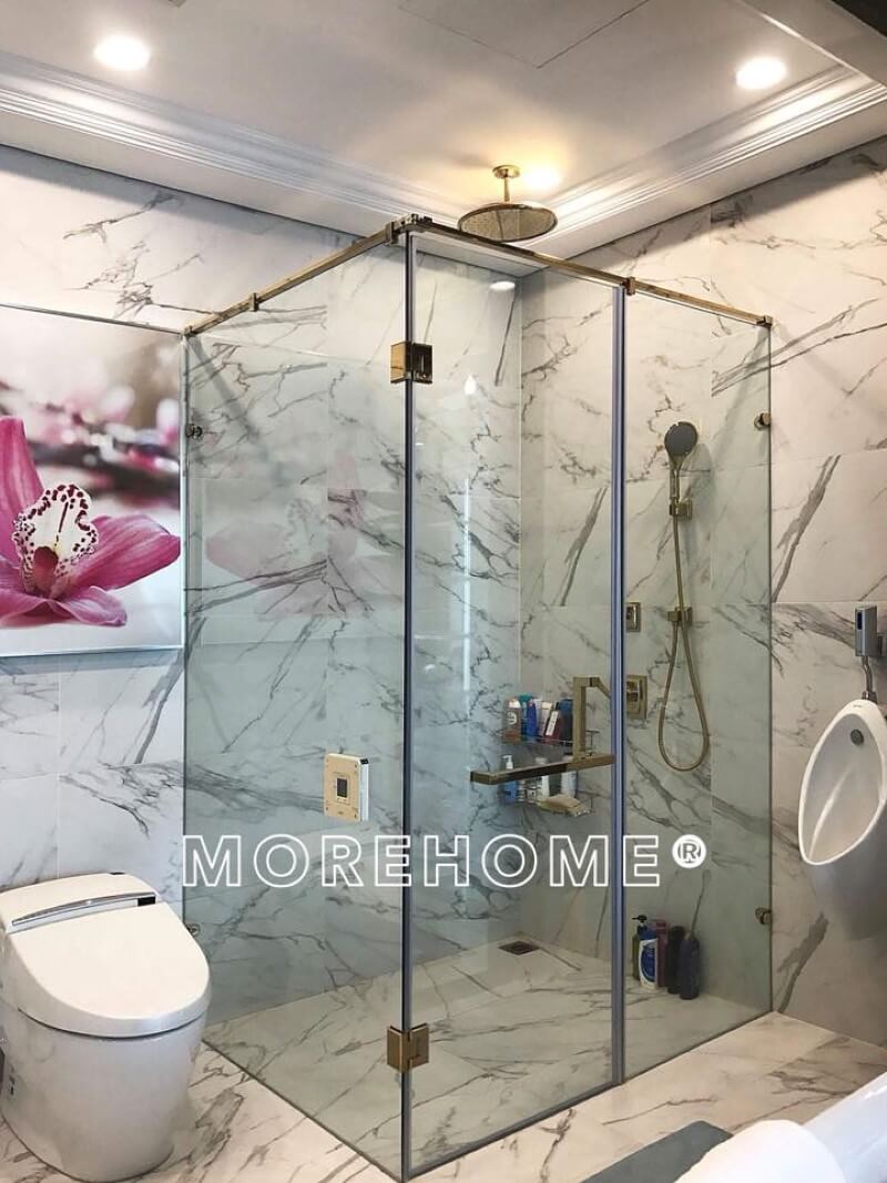 Cửa kính 180 độ của phòng ngủ master biệt thự Ciputra