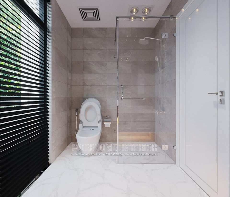 Mẫu thiết kế phòng tắm với phòng vệ sinh cao cấp nhỏ đẹp Mẫu vách kính tắm cao cấp
