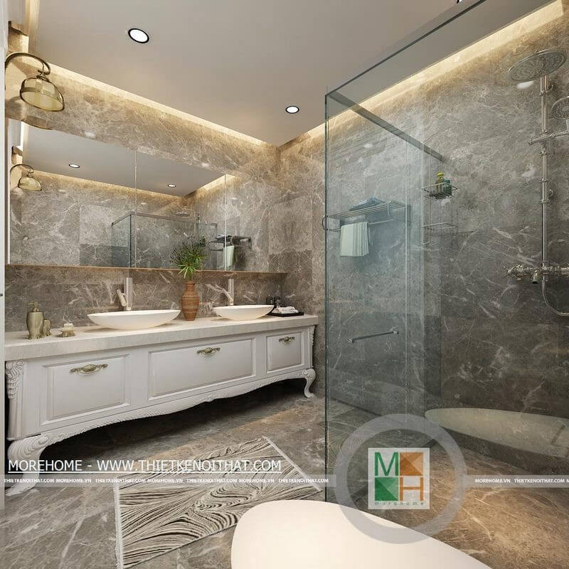 Vách tắm kính 90 độ cho phòng tắm Mẫu vách kính tắm cao cấp