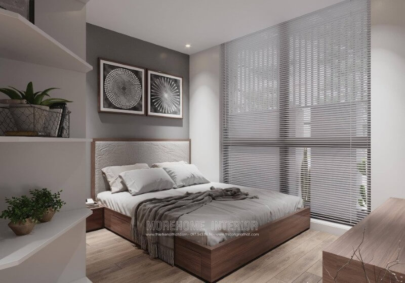 Giường ngủ màu nâu