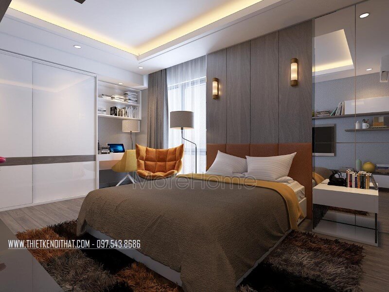 Giường ngủ gỗ hiện đại Giường ngủ gỗ hiện đại