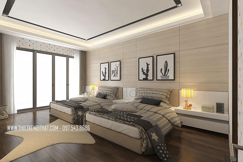 Giường ngủ gỗ hiện đại Giường ngủ gỗ hiện đại