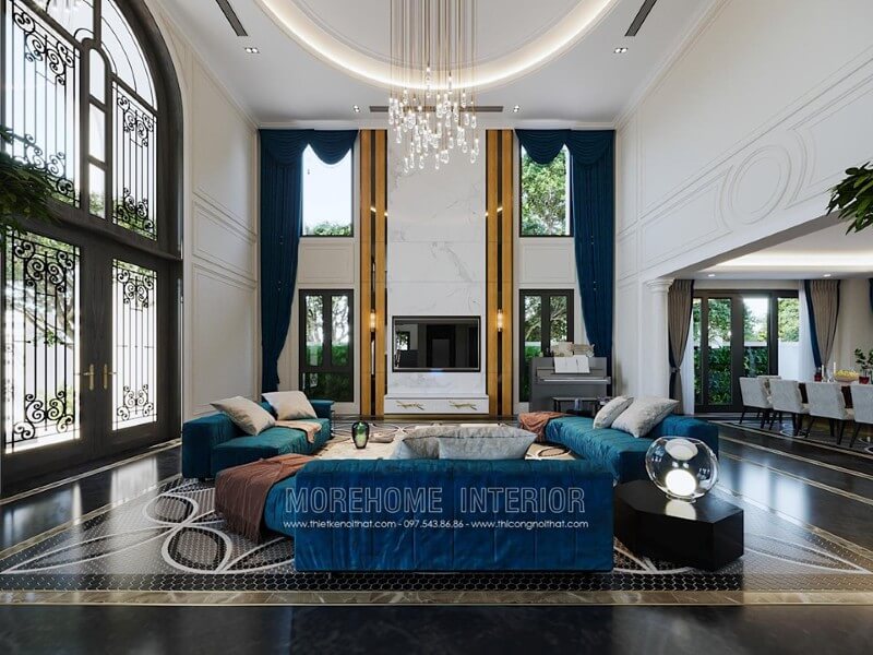 đá ốp vách tivi phòng khách cao cấp