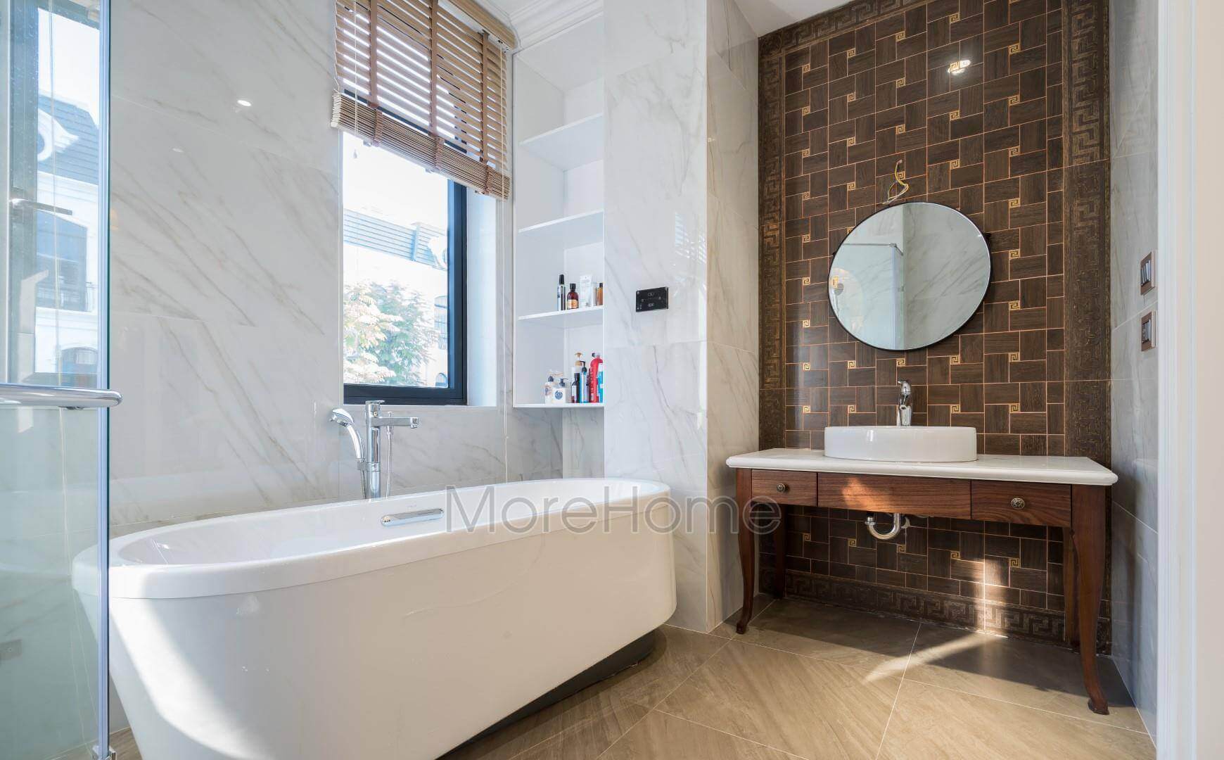 Gương trang trí phòng tắm đơn giản cho nhà tắm đẹp