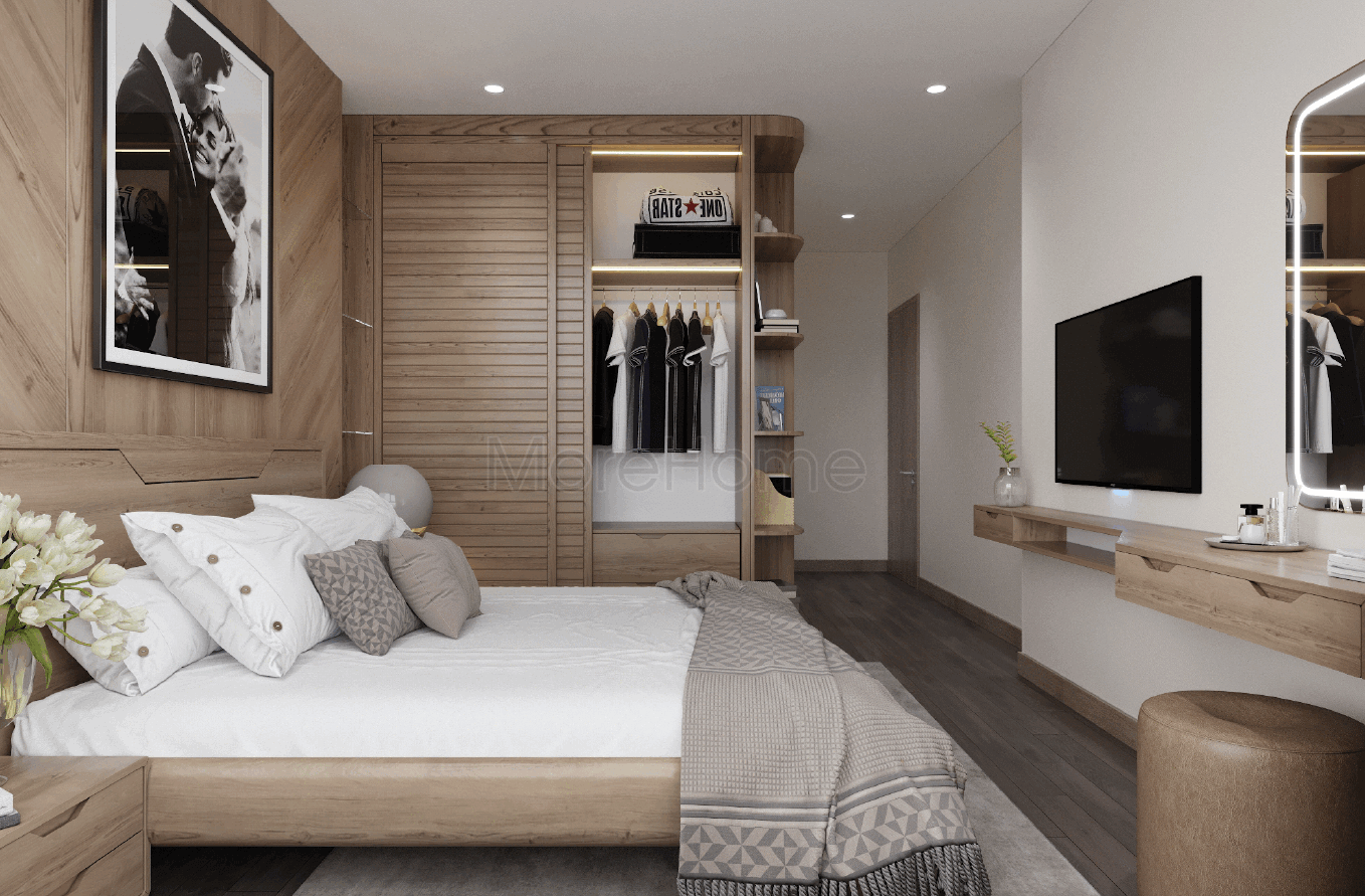 Tủ áo hiện đại kết hợp nhiều công năng Tủ áo hiện đại kết hợp nhiều công năng
