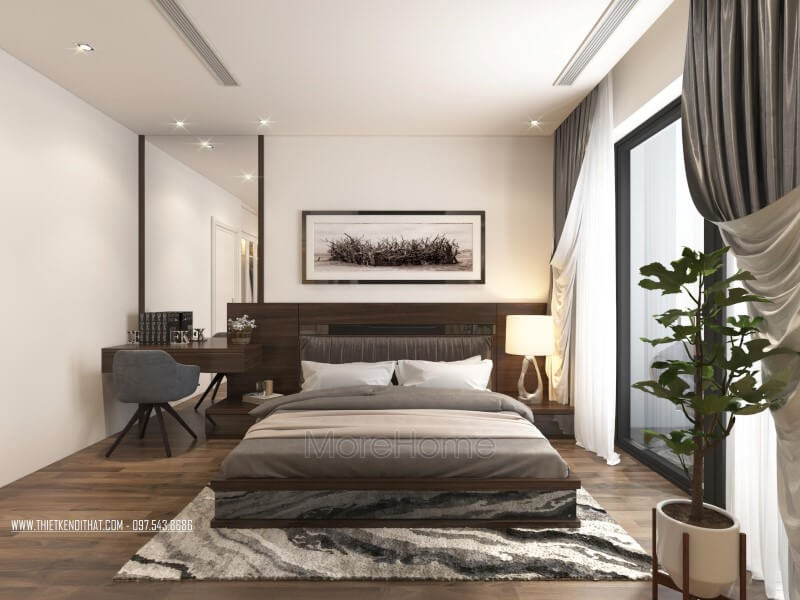 Gương trang trí phòng ngủ ốp tường sát trần đơn giản, hiện đại Gương phòng tắm, gương phòng ngủ