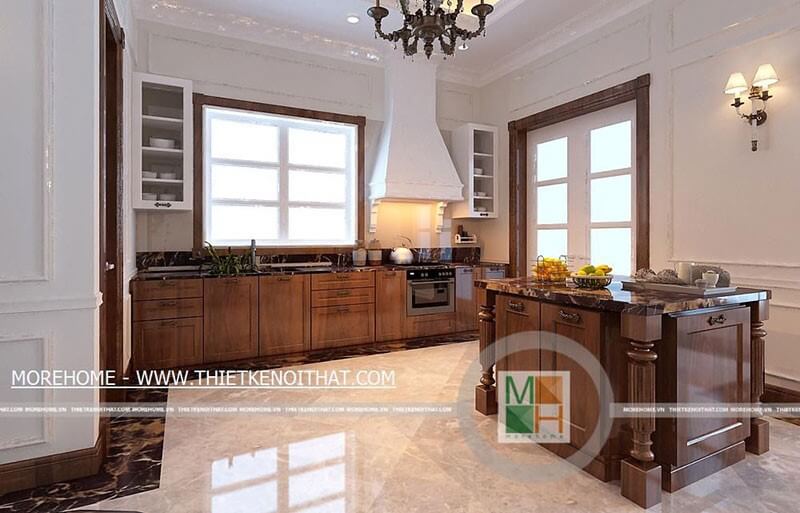 Thiết kế nội thất phòng bếp biệt thự