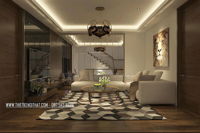 Nội thất sofa bọc vải với tông màu kem hiện đại cho nhà phố chung cư, nhà phố, biệt thự Danh sách các mẫu thiết kế sofa phòng khách hiện đại đẹp nhất