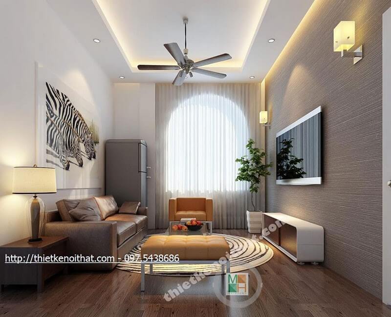 Thiết kế nội thất phòng khách nhỏ hiện đại với nội thất sofa bọc da cao cấp vừa dùng làm nơi tiếp khách vừa là không gian thư giãn của các thành viên trong gia đình Danh sách các mẫu thiết kế sofa phòng khách hiện đại đẹp nhất