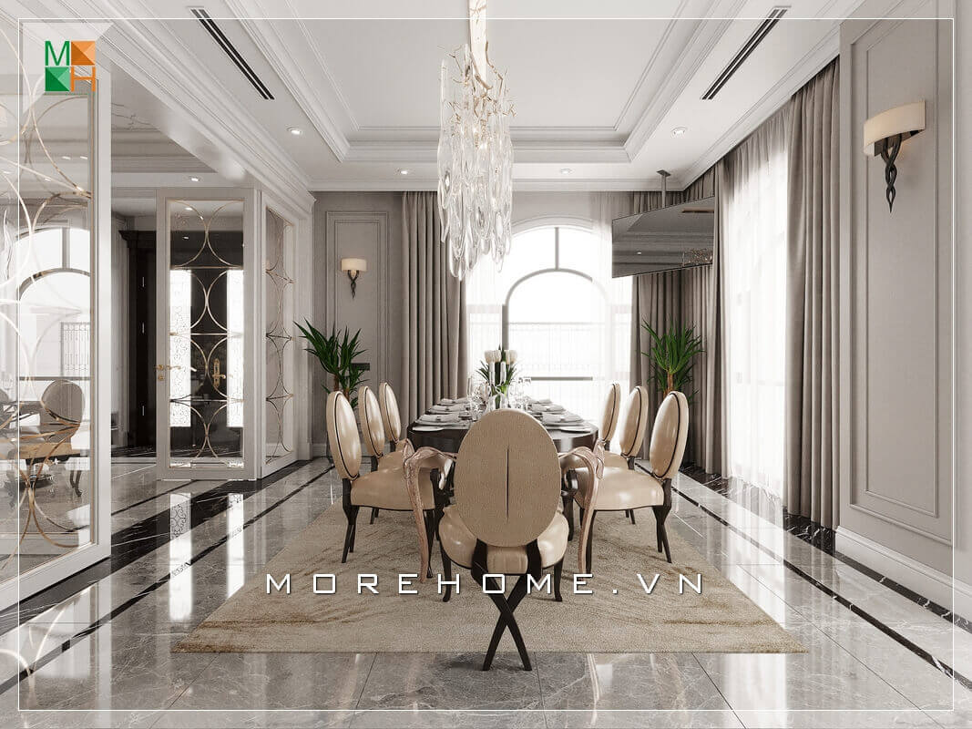 Bàn ăn 8 ghế gỗ óc chó