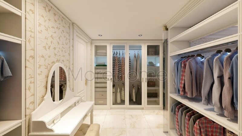 Mẫu tủ quần áo độc đáo, hiện đại giúp cho gia chủ dễ dàng thuận tiện hơn trong quá trình sử dụng tủ quần áo gỗ kết hợp kính