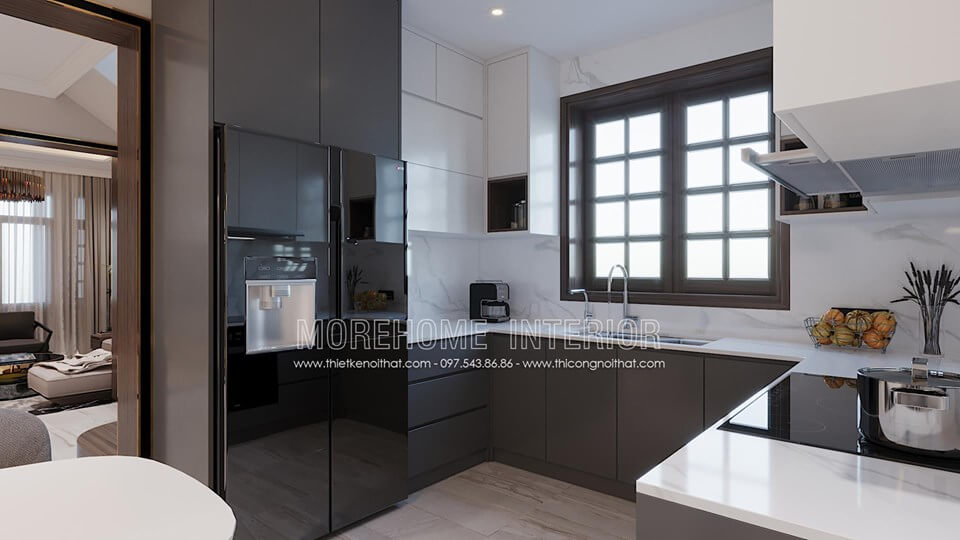 Trang trí nội thất phòng bếp nhỏ với các thiết bị bếp hiện đại Thiết kế phòng bếp tại Hà Nội