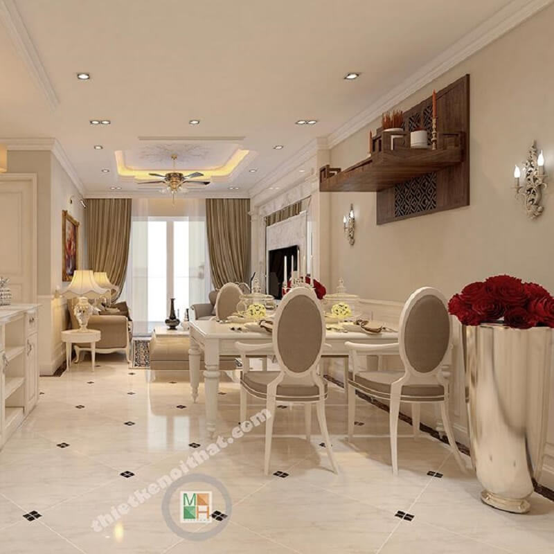 Mẫu bàn thờ gia tiên cao cấp với hoa văn mang đậm nét hoa văn truyền thống