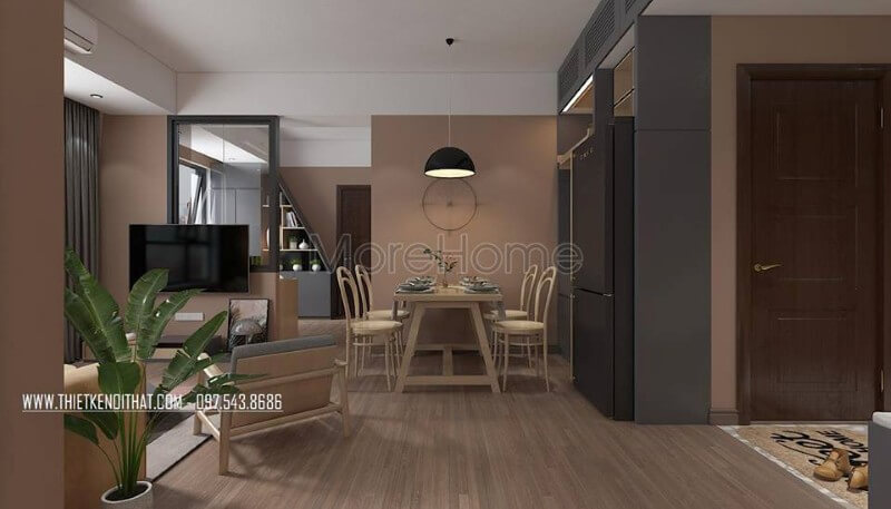 Bàn ăn gỗ công nghiệp thiết kế nhỏ gọn, xinh xắn, kiểu dáng hiện đại tạo dựng không gian ăn uống đẹp Mẫu bàn ăn đẹp, ấn tượng cho không gian bếp ăn gia đình