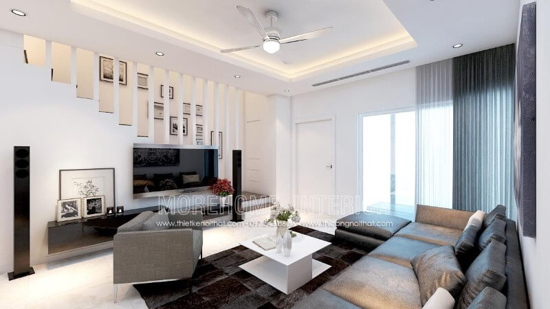 Bàn trà làm từ gỗ công nghiệp sơn trắng, nhã nhặn tinh tế phù hợp phòng khách nhà phố Gợi ý các mẫu thiết kế bàn trà phòng khách đẹp