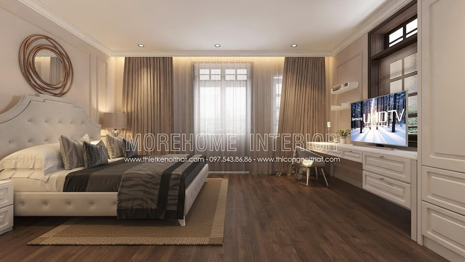 Mẫu Giường ngủ bọc sofa với thiết kế cổ điển đẹpsang trọng được nhiều khách hàng lựa chọn nội thất sofa
