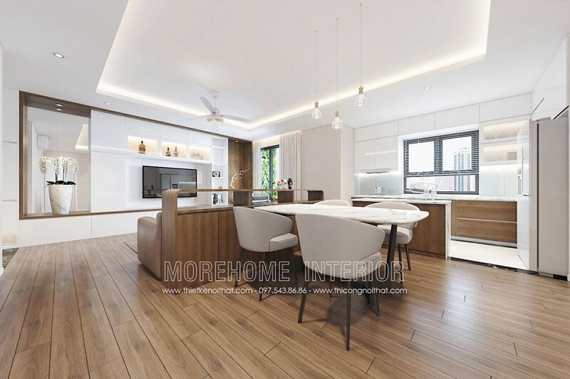 Mẫu thiết kế bàn ăn chung cư 4 ghế đẹp được ưa chuộng tại MoreHome bàn ăn hiện đại đẹp