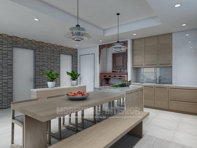 Bộ bàn ăn hiện đại với thiết kế nổi bật, tạo điểm nhấn nổi bật cho căn phòng bàn ăn hiện đại đẹp