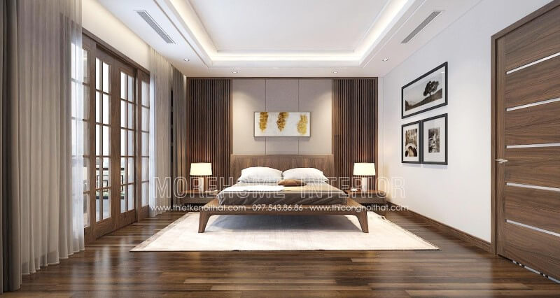 Mẫu giường ngủ gỗ óc chó cao cấp đẹp tại hà nội