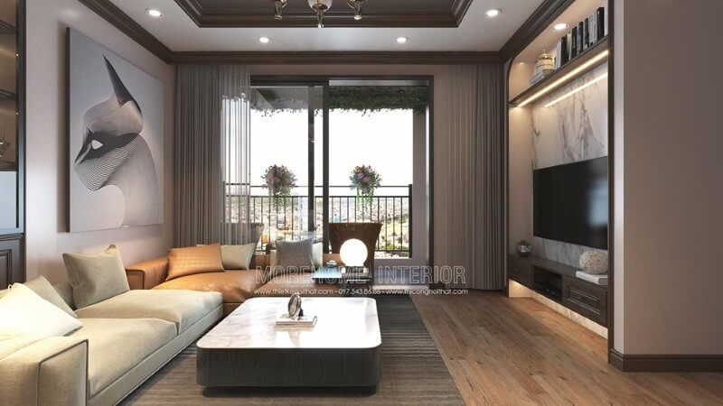 Thiết kế nội thất phòng khách hẹp đẹp, ấn tượng và sang trọng