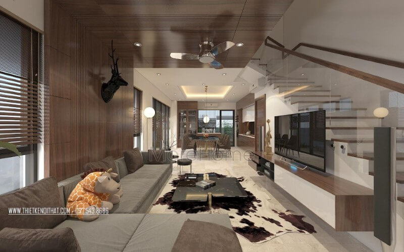 Thiết kế nội thất phòng khách hẹp đẹp, ấn tượng và sang trọng