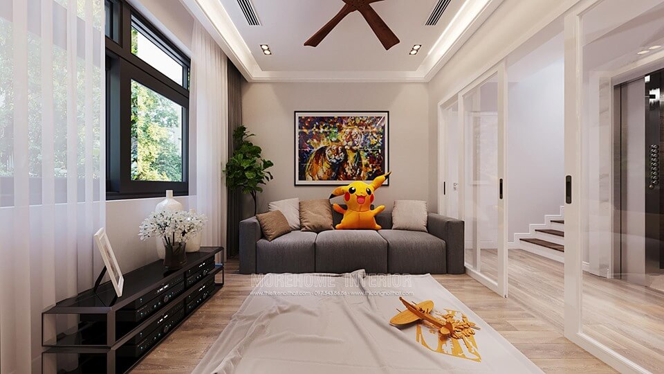 Mẫu sofa hiện đại bọc vải cỏ may màu xám đẹp mẫu sofa màu xám sang trọng và hiện đại