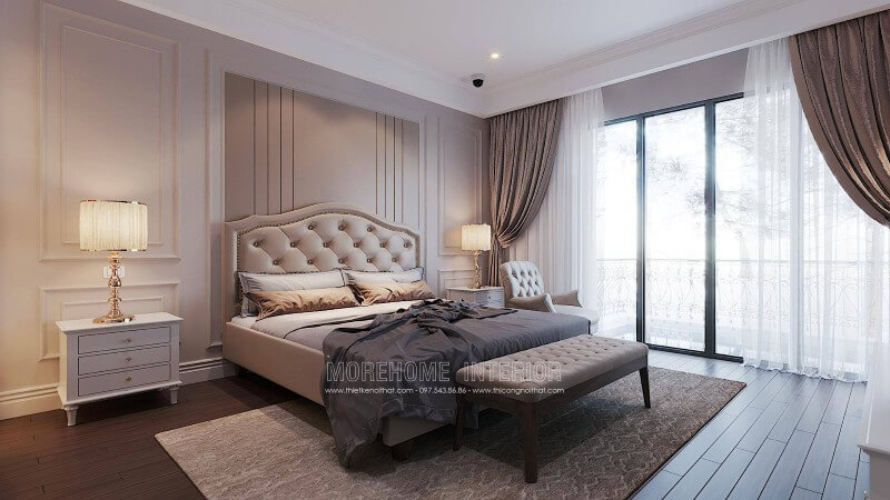 Bố trí sắp xếp không gian nội thất phòng ngủ biệt thự hợp lý và khoa học