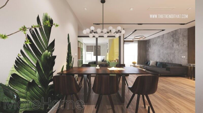 Bàn ăn gỗ công nghiệp 6 người thiết kế đơn gỉan, đẹp tinh tế Bàn ăn gỗ đẹp hiện đại