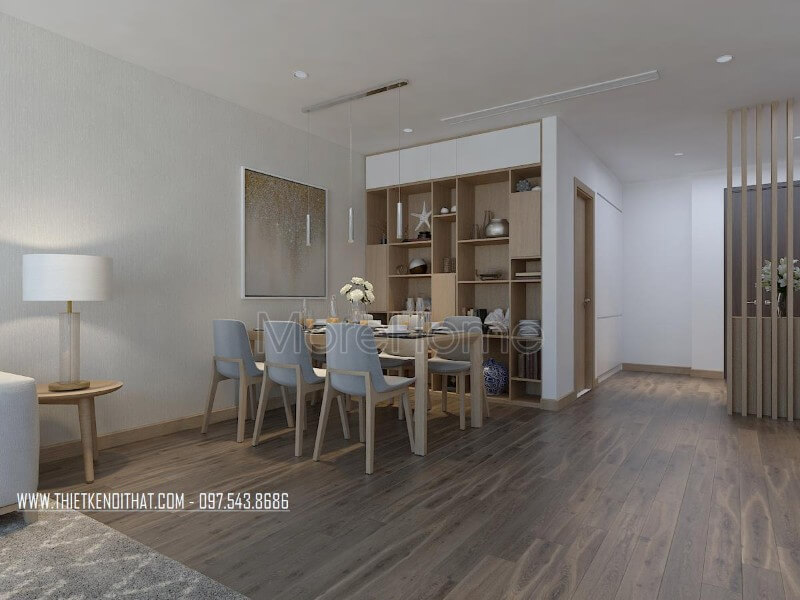 Bàn ăn gỗ công nghiệp tinh tế và đơn giản làm nâng lên tầm sang trọng cho không gian ăn uống Bàn ăn gỗ đẹp hiện đại