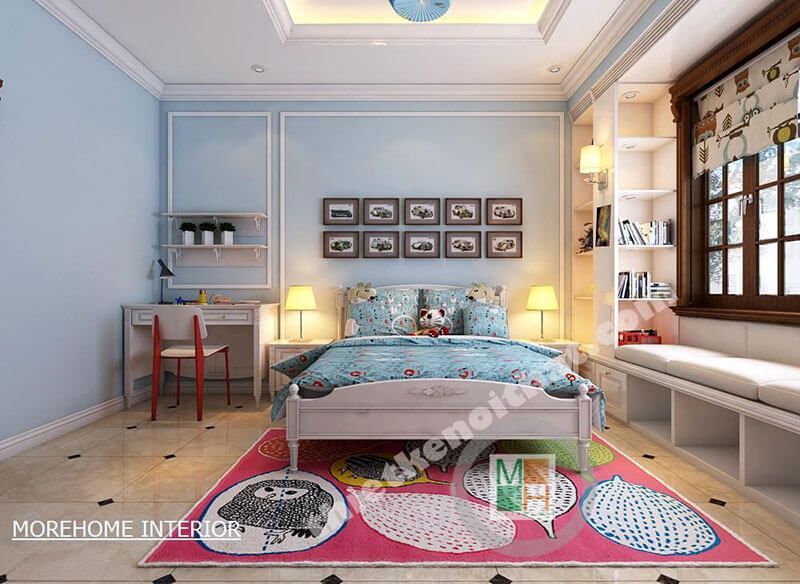 Giường gỗ công nghiệp màu trắng Giường gỗ công nghiệp màu trắng