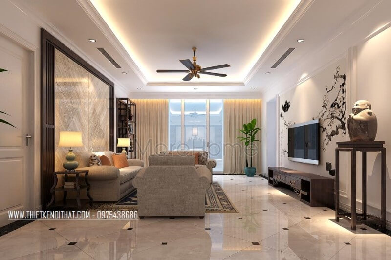 Thiết kế phòng khách chung cư phong cách hiện đại Thiết kế phòng khách