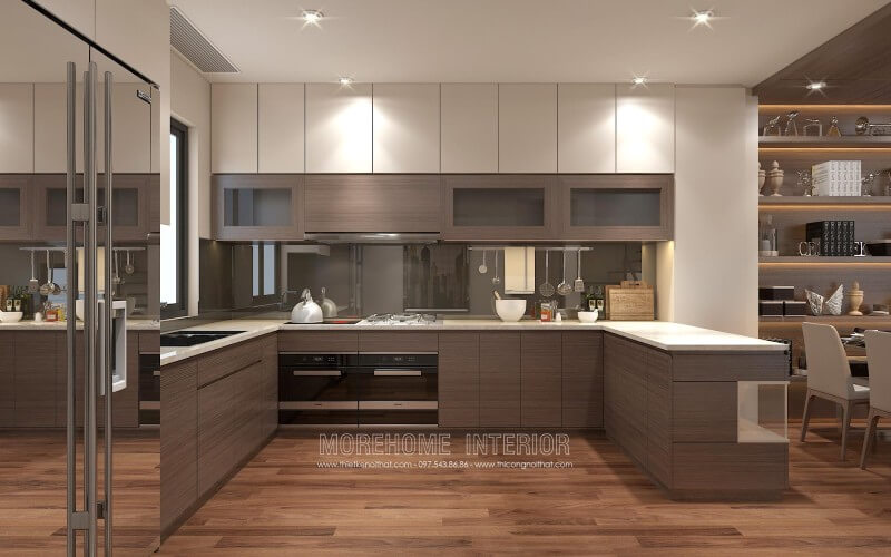 Nếu bạn băn khoăn không biết giá tủ bếp đẹp này như thế nào, hãy liên hệ với Morehome. Không cần phải tốn một khoản chi phí cao bạn đã có thể sở hữu một không gian nhà bếp thật sang trọng và tiện nghi rồi, Hotline: 097.543.8686 (Mr.Chính) Báo giá tủ bếp đẹp hà nội