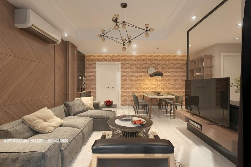 Mẫu bàn trà mặt đá đầy được đặt ở trung tâm ngôi nhà mang đến không gian đầy ấn tượng và mới lạ bàn trà mặt đá