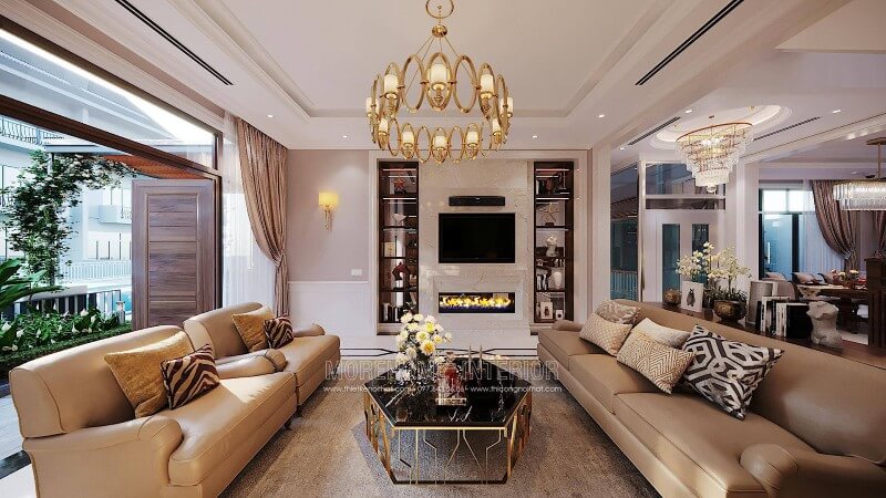 Mẫu bàn trà decor mặt đá chân inox mạ vàng đẹp tinh tế bàn trà mặt đá