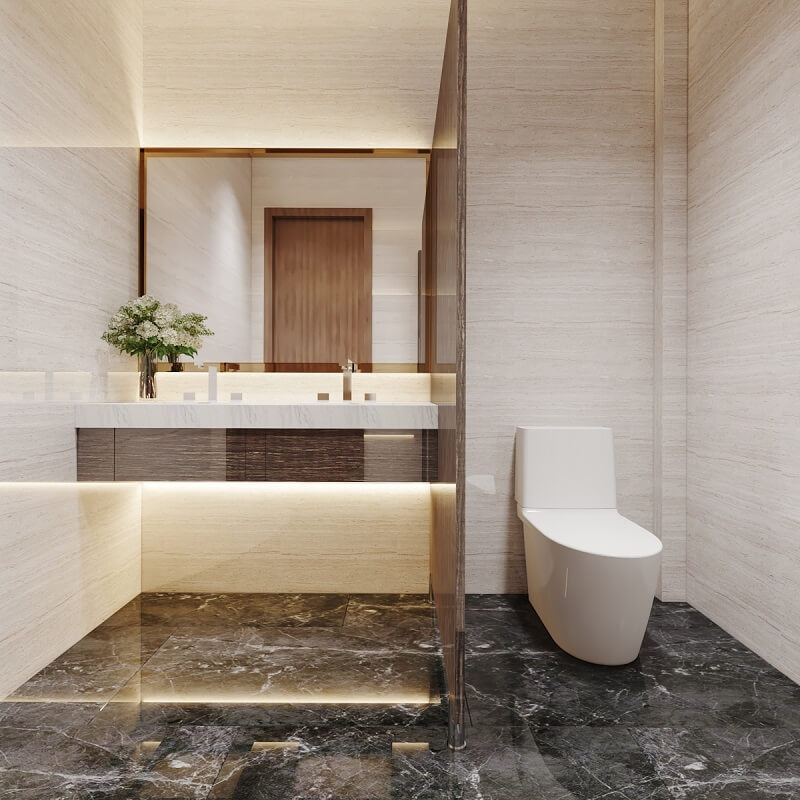 Sử dụng kính cường lực để trang trí nhà vệ sinh thêm tinh tế và sang trọng thiết kế phòng tắm kính đẹp