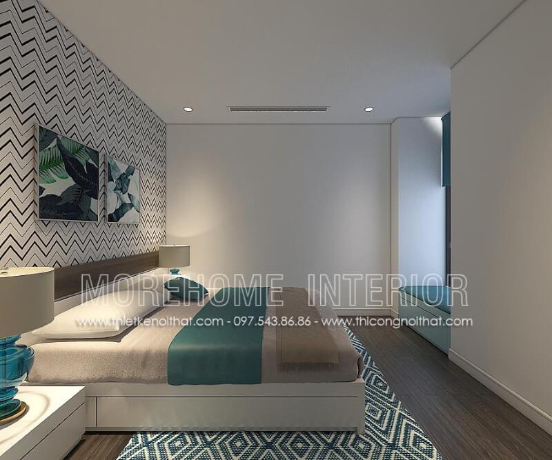 Giường ngủ màu trắng