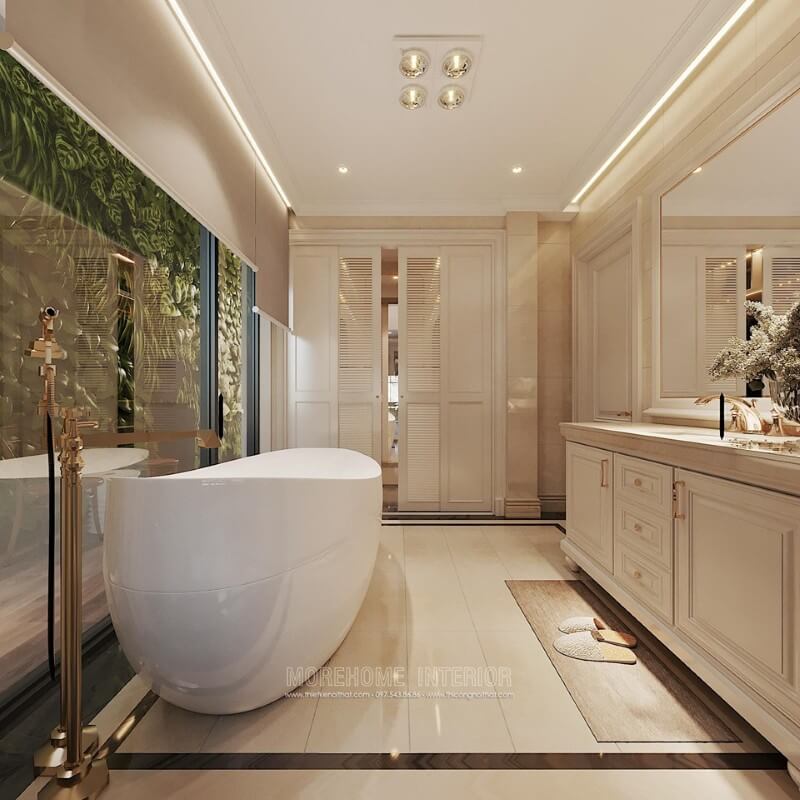 Mẫu thiết kế phòng tắm nhà tắm cao cấp sang trọng cho biệt thự
