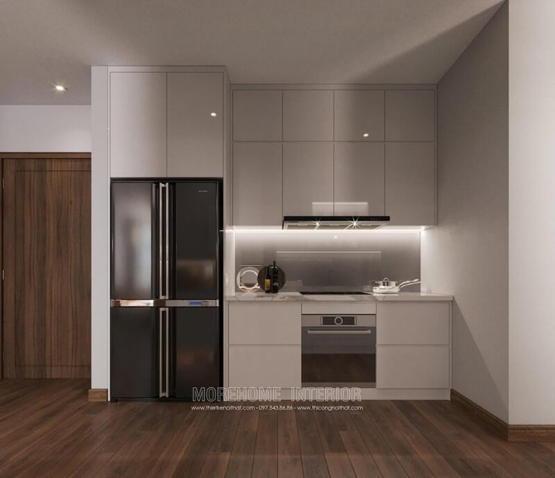 Thiết kế nội thất phòng bếp chung cư Thiết kế tủ bếp chung cư nhỏ đẹp