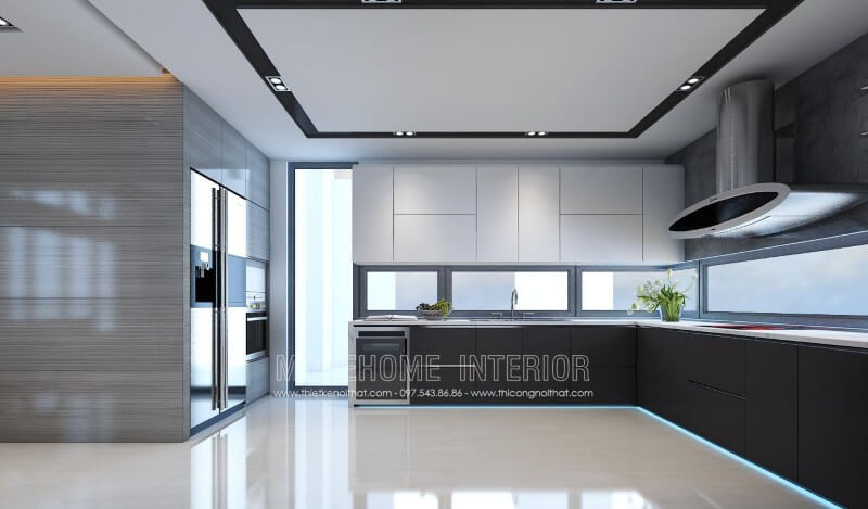 Thiết kế tủ bếp chung cư phong cách hiện đại, trẻ trung, tối giản Thiết kế tủ bếp chung cư nhỏ đẹp