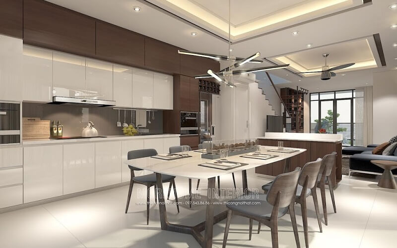 Mẫu bàn ăn đẹp mang vẻ đẹp sang trọng cho gia chủ Mẫu bàn ăn gỗ tự nhiên đẹp, sang trọng