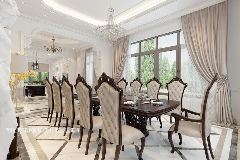 Mẫu bàn ăn gỗ óc chó nhập khẩu kết hợp nệm bọc da màu sữa mang đến không gian dùng bữa sang trọng và lãng mạn, ấm cúng hơn bao giờ hết Mẫu bàn ăn gỗ tự nhiên đẹp, sang trọng