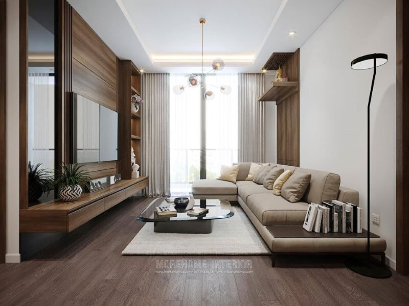 Trang trí nội thất phòng khách chung cư hiện đại sang trọng thiết kế nội thất phòng khách