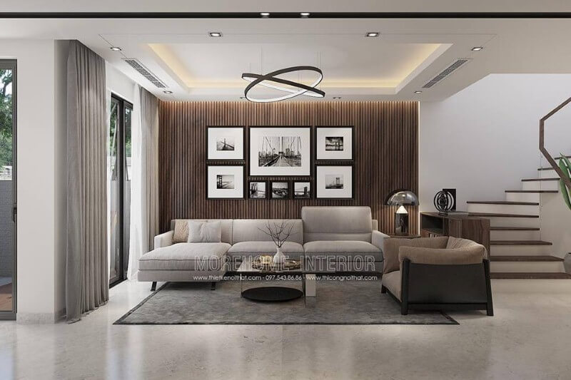 Phòng khách đẹp, sang bởi cách phối màu, lựa chọn đồ trang trí đẹp mắt. thiết kế nội thất phòng khách